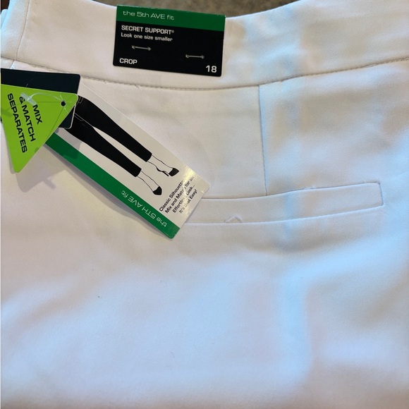 Investments Pants - Investments White Cropped Pants